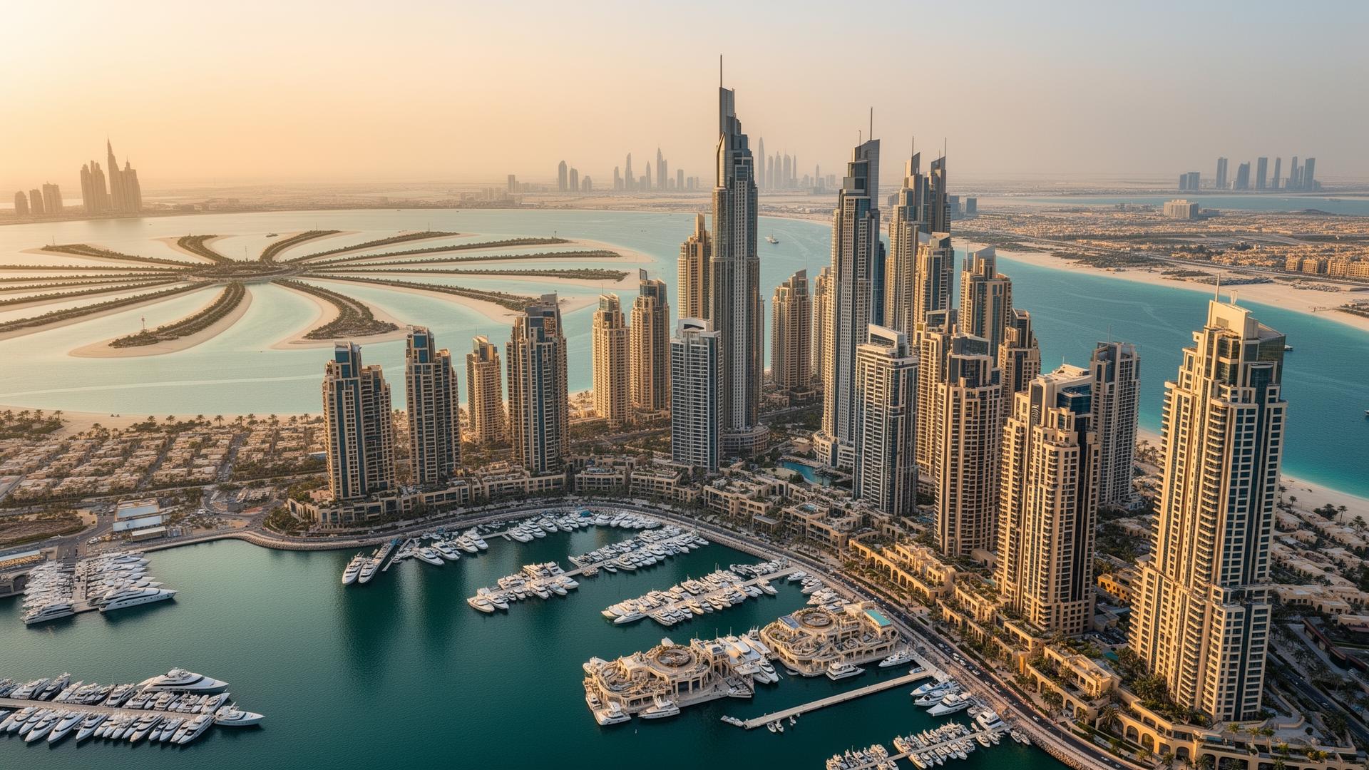 Dubai freehold property districts with luxury residential towers